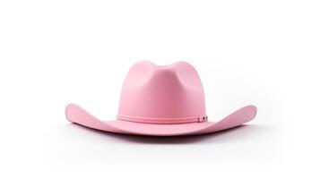 ai generado foto de rosado vaquero sombrero aislado en blanco antecedentes. ai generado