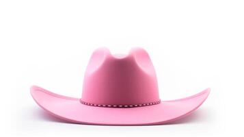 AI generated Photo of Pink Cowboy Hat isolated on white background. AI Generated