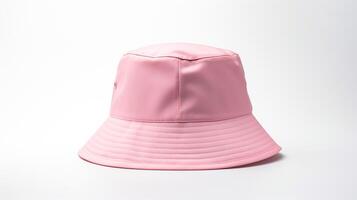 AI generated Photo of Pink Bucket Hat isolated on white background. AI Generated