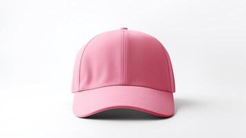 AI generated Photo of Pink Baseball Cap isolated on white background. AI Generated