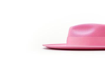 AI generated Photo of Pink Panama Hat isolated on white background. AI Generated