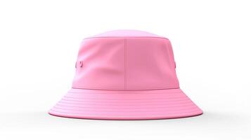 AI generated Photo of Pink Bucket Hat isolated on white background. AI Generated