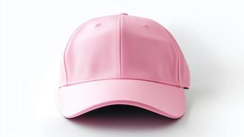 AI generated Photo of Pink Cycling Cap isolated on white background. AI Generated