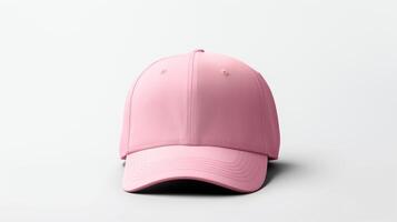 AI generated Photo of Pink Dad Cap isolated on white background. AI Generated