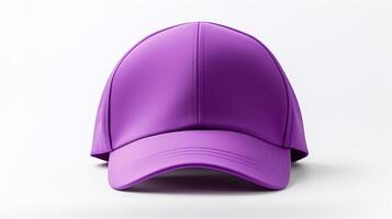 AI generated Photo of Purple Cycling Cap isolated on white background. AI Generated