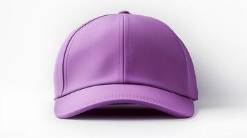 AI generated Photo of Purple Cycling Cap isolated on white background. AI Generated