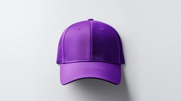 AI generated Photo of Purple Trucker Cap isolated on white background. AI Generated