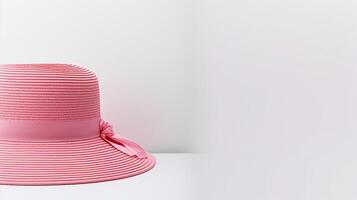 AI generated Photo of Pink Sun hat isolated on white background. AI Generated