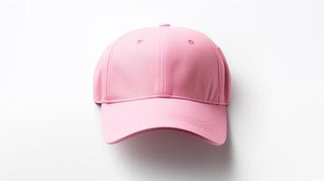 AI generated Photo of Pink Visor cap isolated on white background. AI Generated