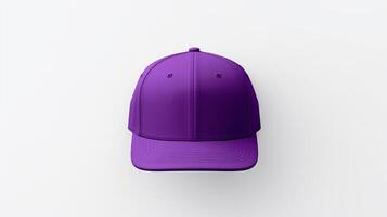 AI generated Photo of Purple Snapback isolated on white background. AI Generated