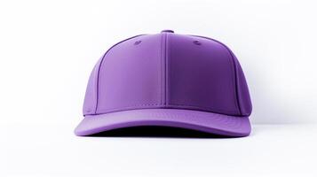 AI generated Photo of Purple Fitted Cap isolated on white background. AI Generated