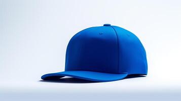 ai generado foto de real azul snapback aislado en blanco antecedentes. ai generado