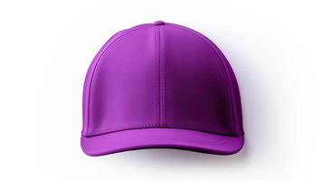 AI generated Photo of Purple Cycling Cap isolated on white background. AI Generated