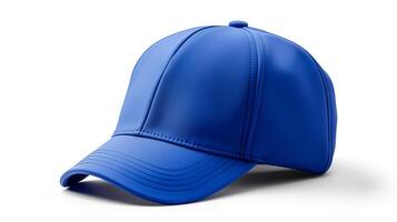 AI generated Photo of Royal Blue Cycling Cap isolated on white background. AI Generated