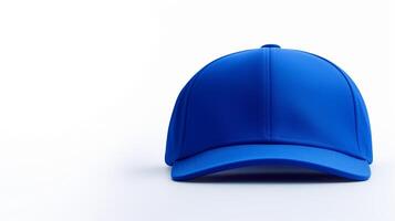 ai generado foto de real azul visera gorra aislado en blanco antecedentes. ai generado