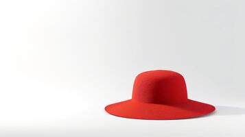 AI generated Photo of Red Sun hat isolated on white background. AI Generated