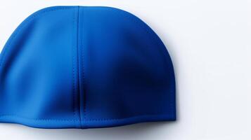 AI generated Photo of Royal Blue Cycling Cap isolated on white background. AI Generated