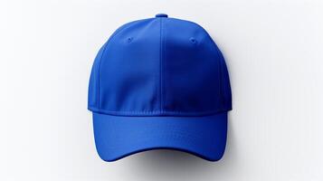 AI generated Photo of Royal Blue Cycling Cap isolated on white background. AI Generated