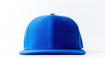 AI generated Photo of Royal Blue Snapback isolated on white background. AI Generated