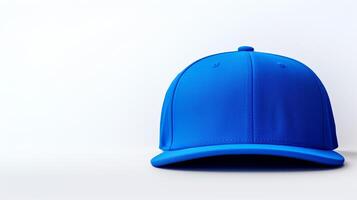 AI generated Photo of Royal Blue Snapback isolated on white background. AI Generated