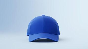 ai generado foto de real azul béisbol gorra aislado en blanco antecedentes. ai generado