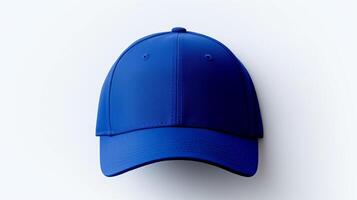 AI generated Photo of Royal Blue Fitted Cap isolated on white background. AI Generated