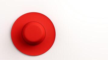 AI generated Photo of Red Sun hat isolated on white background. AI Generated