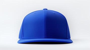 ai generado foto de real azul snapback aislado en blanco antecedentes. ai generado