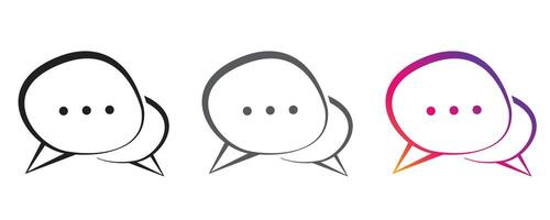 Chat icon vector isolated on background. Trendy message symbol design