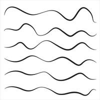 wavy line shape for graphic design vector