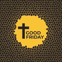 black and yellow hexagons modern background illustration for good friday vector