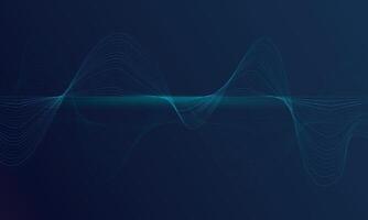 Abstract colorful wavy glowing curved lines background for frequency sound music and technology vector