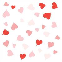 Red love heart shape abstract seamless trendy pattern vector