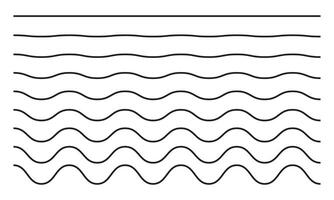 lines and waves set collection vector