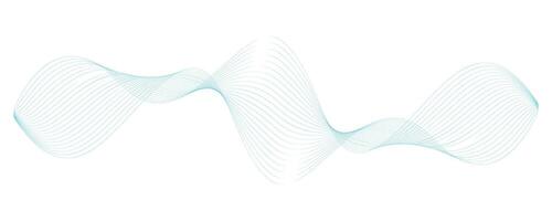 Abstract colorful wavy glowing curved lines background for frequency sound music and technology vector