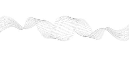 Abstract colorful wavy glowing curved lines background for frequency sound music and technology vector