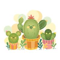 vector ilustración de cactus plantas