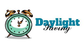 Vector illustration of a Banner for Change your clocks message for Daylight Saving Time.