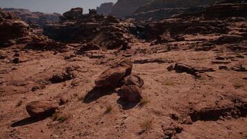 un' roccia formazione nel il mezzo di un' deserto video