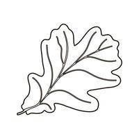 Vector image silhouette of a realistic shape of oak leave. Seasonal decorative background