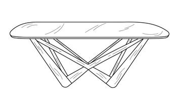 Holiday table sketch, isolated vector