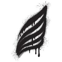 Spray Painted Graffiti wings Sprayed isolated with a white background. vector