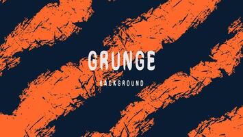 Abstract Orange Scratch Grunge Texture In Black Background vector