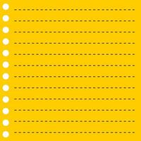 Yellow Blank Notebook Page vector