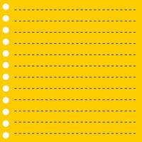 Yellow Blank Notebook Page vector