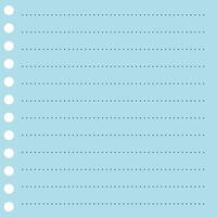 Blue Blank Notebook Page vector