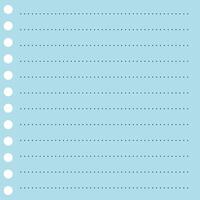 Blue Blank Notebook Page vector