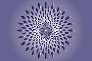 Circular pattern in form of mandala for Henna, Mehndi, tattoo, decoration. vector