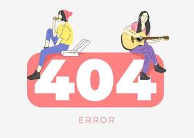 Free vector error 404 concept for landing page