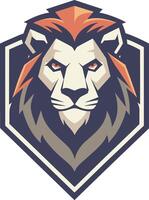 Lion head vector logo illustration
